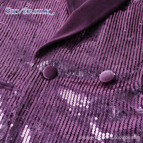 Shiny Reversible Sequins Dance Party Jacket Men Suits
